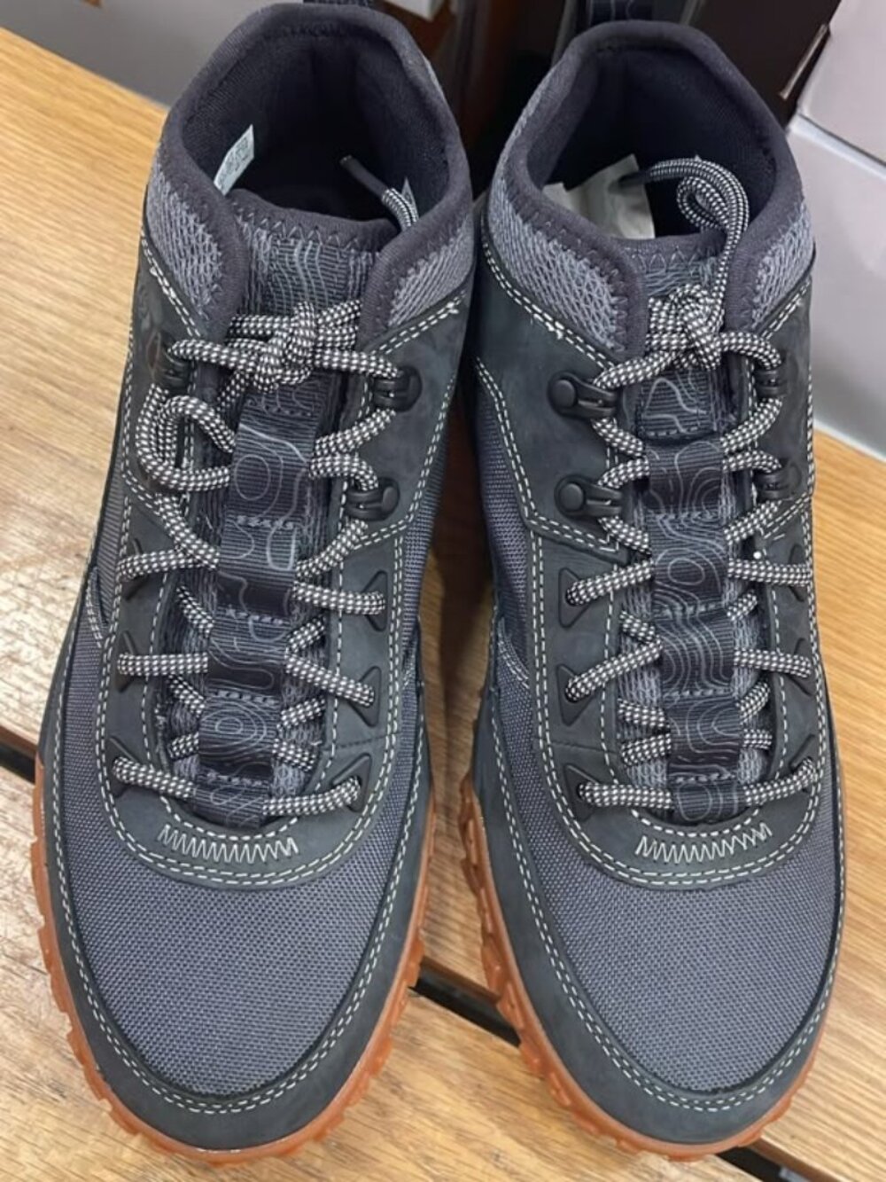 Timberland Men's Greenstride Motion 6 Mid Lace Sneakers Dark Grey Mesh A5MDH-EJP